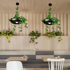 Lámpara con plantas colgantes LED de diseño moderno para comedor