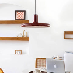 Lámpara Colgante Tipo Plato Terracota Nórdica LED Regulable para Comedor