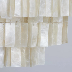 Lámpara Colgante Nácar Vintage en Diseño Cluster para Salón