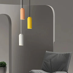 Lámpara Nordica Colgante LED de Estilo Morandi con Altura Regulable para Comedor