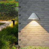 Aplique de pared exterior moderno LED IP65 de metal negro semicónico