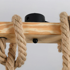 Lámpara Colgante de Cuerda Vintage con Farolillos para Comedor