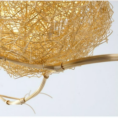 Lámpara Colgante Diseño Nido de Pájaros con Huevos para Comedor