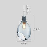 Lámpara colgante de gotas de cristal de estilo moderno para comedor
