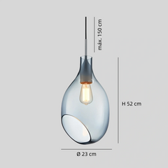 Lámpara colgante de gotas de cristal de estilo moderno para comedor