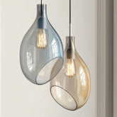 Lámpara colgante de gotas de cristal de estilo moderno para comedor