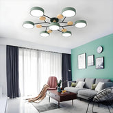 Lámpara de techo LED regulable de estilo nórdico en color macaron para salón