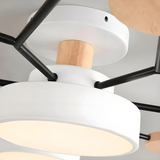 Lámpara nórdica de techo LED con diseño molecular Macaron para salón