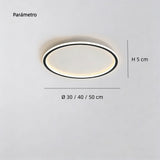 Plafón LED redondo moderno con luz suave para dormitorio