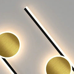 Aplique dorado pared creativa LED para dormitorio