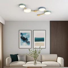 Lámpara LED de Techo Estilo Nórdico y Diseño Molecular para Salón