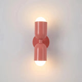 Aplique moderno de pared LED de doble emisión para dormitorio en tono Morandi