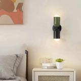 Aplique moderno de pared LED de doble emisión para dormitorio en tono Morandi