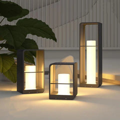 Lámpara Solar De Pie Rectangular Para Exterior