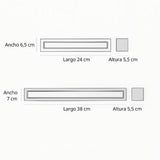 Aplique de pared exterior bidireccional moderno de terrazo rectangular IP67