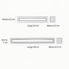 Aplique de pared exterior LED rectangular IP65 moderno