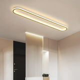 Lámpara de techo LED moderna y ovalada para pasillos con luz suave
