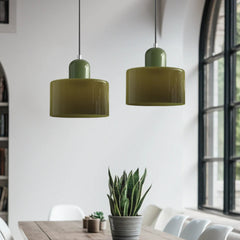 Lámpara colgante de vidrio estilo Morandi para comedor con altura ajustable