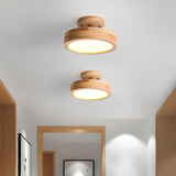 Lámpara de techo para pasillo redonda LED nórdica en tonos macaron