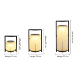 Lámpara de pie solar exterior LED portátil estilo farol de vidrio IP65