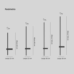 Aplique solar de pared exterior lineal negro de diseño moderno