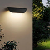 Aplique de exterior moderno LED IP65 de aluminio con diseño curvo para porche
