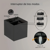 Aplique exterior con sensor de movimiento LED cubo 15W IP65