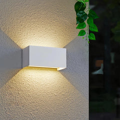 Aplique bidireccional para exterior rectangular de aluminio LED IP65 12W/24W