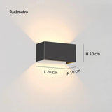 Aplique con sensor de movimiento para exterior LED bidireccional rectangular IP65 12W/24W