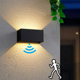 Aplique con sensor de movimiento para exterior LED bidireccional rectangular IP65 12W/24W