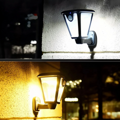Aplique exterior solar con sensor de movimiento moderno negro LED IP65