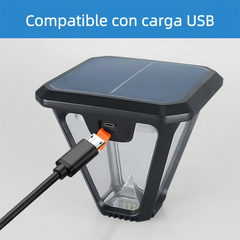 Aplique exterior solar con sensor de movimiento moderno negro LED IP65