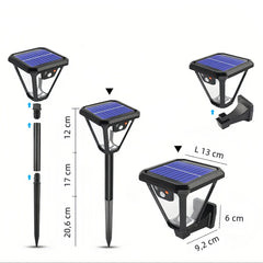 Aplique exterior solar con sensor de movimiento moderno negro LED IP65