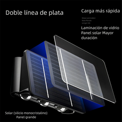 Aplique de pared exterior solar LED bidireccional negro moderno IP65