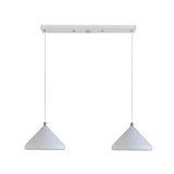 Luz colgante de comedor de sombra en forma de cono negro Luz