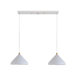 Luz colgante de comedor de sombra en forma de cono negro Luz