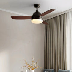 Ventilador de techo con luz LED silencioso con aspas de madera Ø107 cm