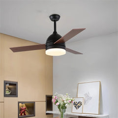 Ventilador de techo con luz LED de madera Ø100 cm silencioso con mando
