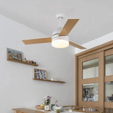 Ventilador de techo con luz LED de madera Ø100 cm silencioso con mando