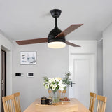 Ventilador de techo con luz LED de madera Ø100 cm silencioso con mando
