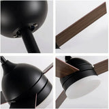 Ventilador de techo con luz LED de madera Ø100 cm silencioso con mando