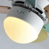 Ventilador de techo infantil con luz LED silencioso para dormitorio Ø76 cm