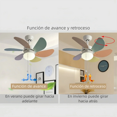 Ventilador de techo infantil silencioso con motor inverter color Morandi Ø76 cm