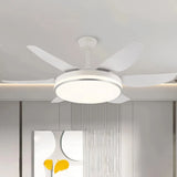 Ventilador de techo silencioso con luz LED y mando a distancia de 6 aspas