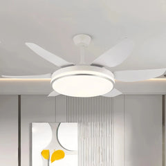 Ventilador de techo silencioso con luz LED y mando a distancia de 6 aspas