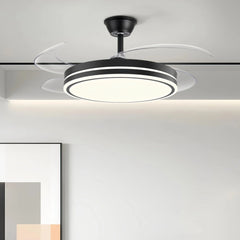 Ventilador de techo invisible con luz LED regulable silencioso y reversible