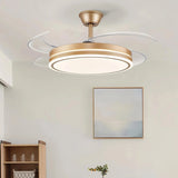 Ventilador de techo invisible con luz LED regulable silencioso y reversible