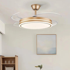 Ventilador de techo invisible con luz LED regulable silencioso y reversible