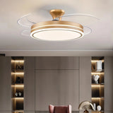 Ventilador de techo invisible con luz LED regulable silencioso y reversible