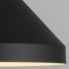 Luz colgante de comedor de sombra en forma de cono negro Luz
